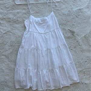 Abercrombie mini sundress dress white size small